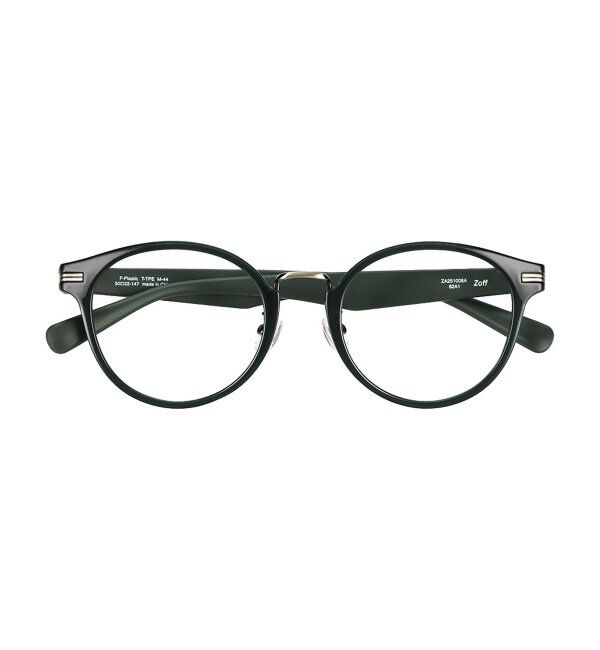  「ボストン型 メガネ | レザー調 ラバーテンプル 眼鏡 伊達メガネ 度付き CLASSIC レンズ交換券付」|メガネ|