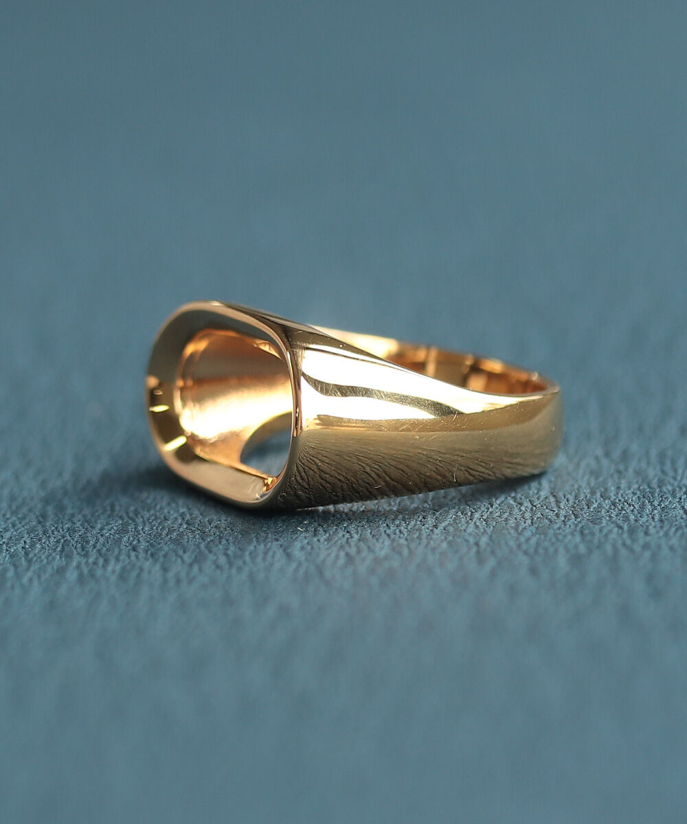  「Two as one silver925 シグネットフレームリング ペア」|リング|ゴールド