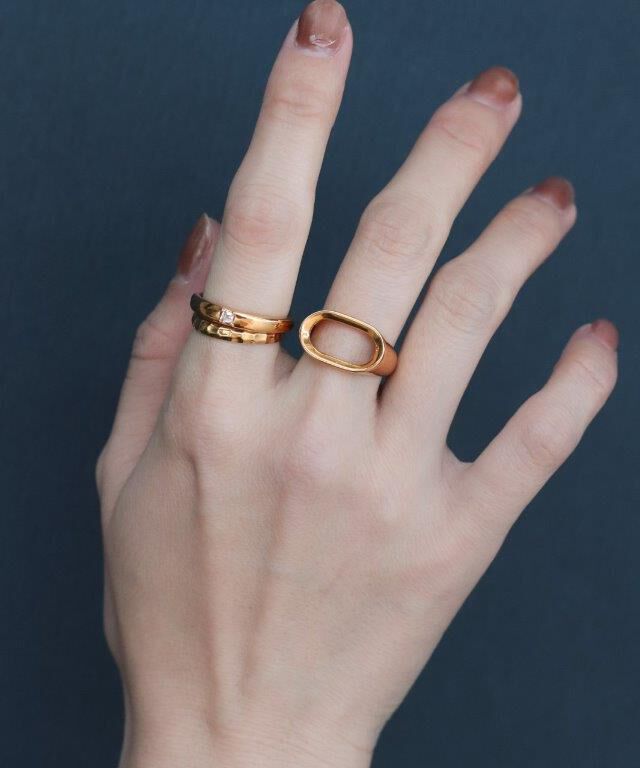  「Two as one silver925 シグネットフレームリング ペア」|リング|