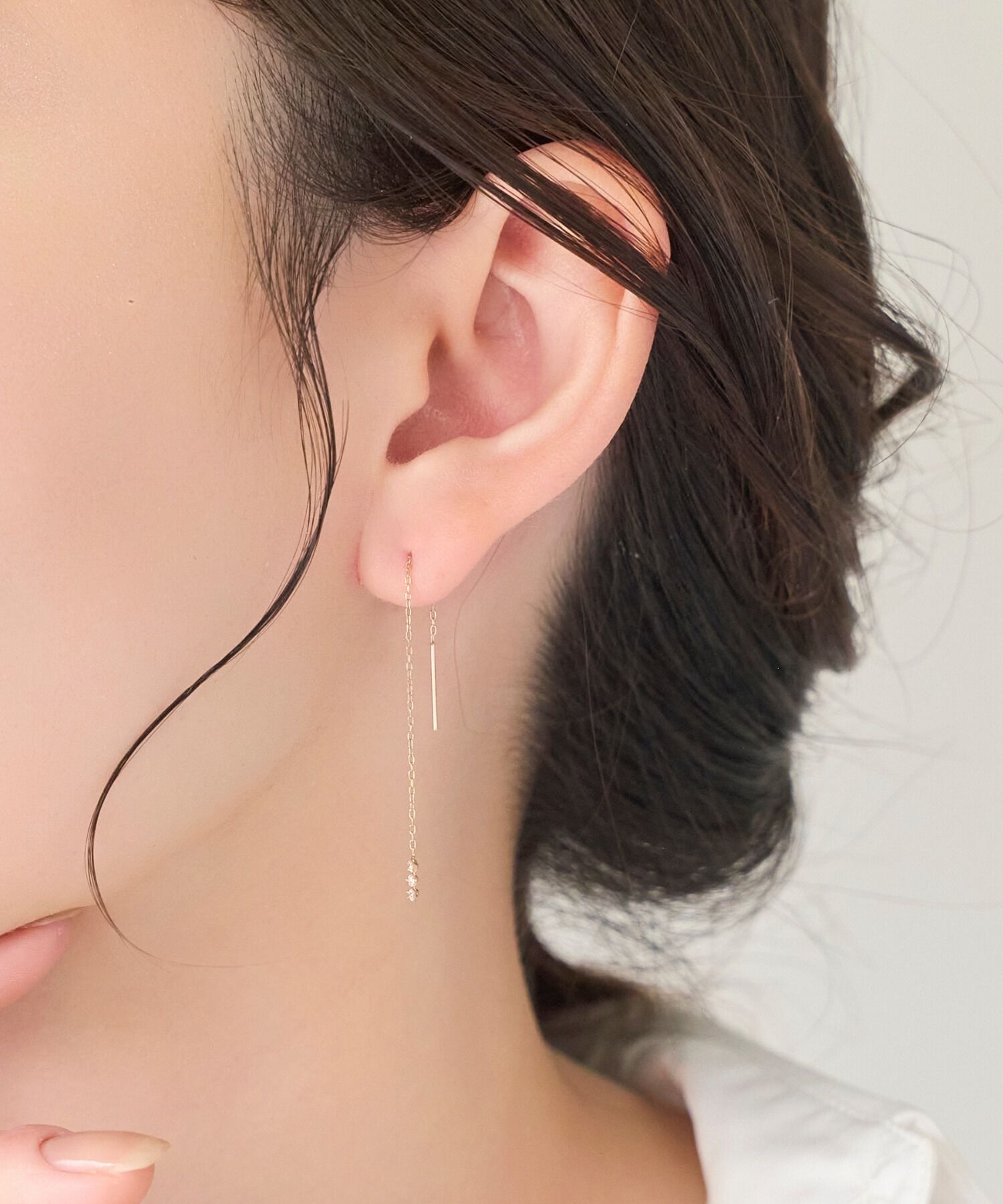  「【K10】スウィングビジューアメリカンピアス/BOX付き」|ピアス|ゴールド