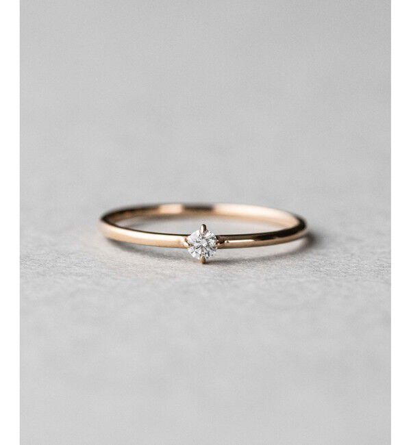 ete「K18 ダイヤモンド リング「ブライト」」|リング|ピンクゴールド