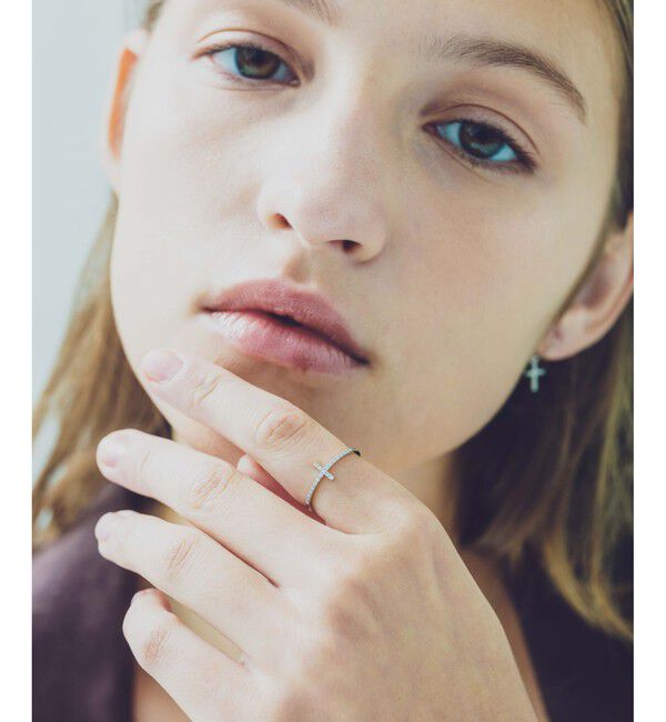 ete「PT900 クロス ダイヤモンド リング」|リング|