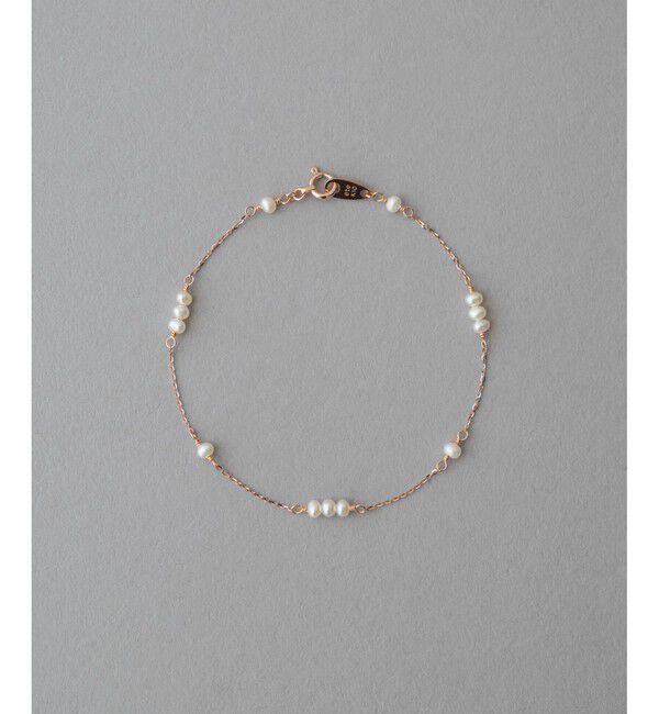 ete「[レイヤード] K10MPG パール ステーション ブレスレット」|ブレスレット・バングル|ピンクゴールド