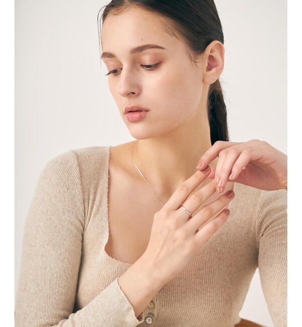 ete「[レイヤード] K10WG コンケイブ リング」|リング|