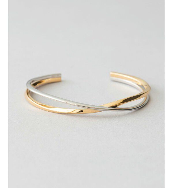 Jouete「バングル クロス コンビカラー」|ブレスレット・バングル|シルバー系その他