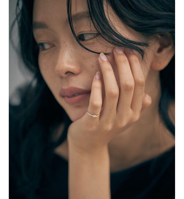 Jouete「K10YG ピンキーリング ダイヤモンド コンビカラー」|リング|