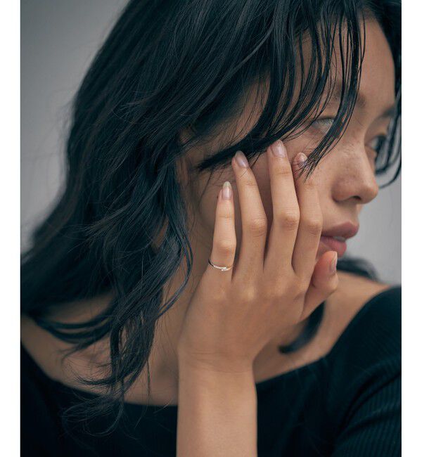 Jouete「K10YG ピンキーリング ダイヤモンド コンビカラー」|リング|