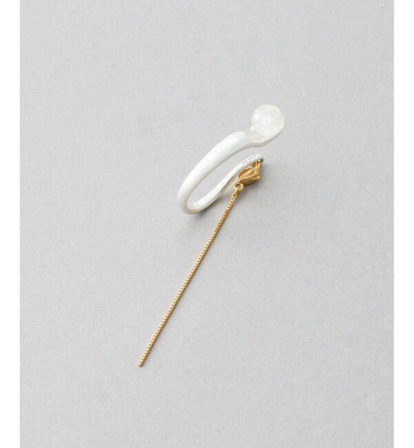 Jouete「[インイヤーカフス] ナチュラルストーン チェーン」|イヤーカフ|ゴールド系その他