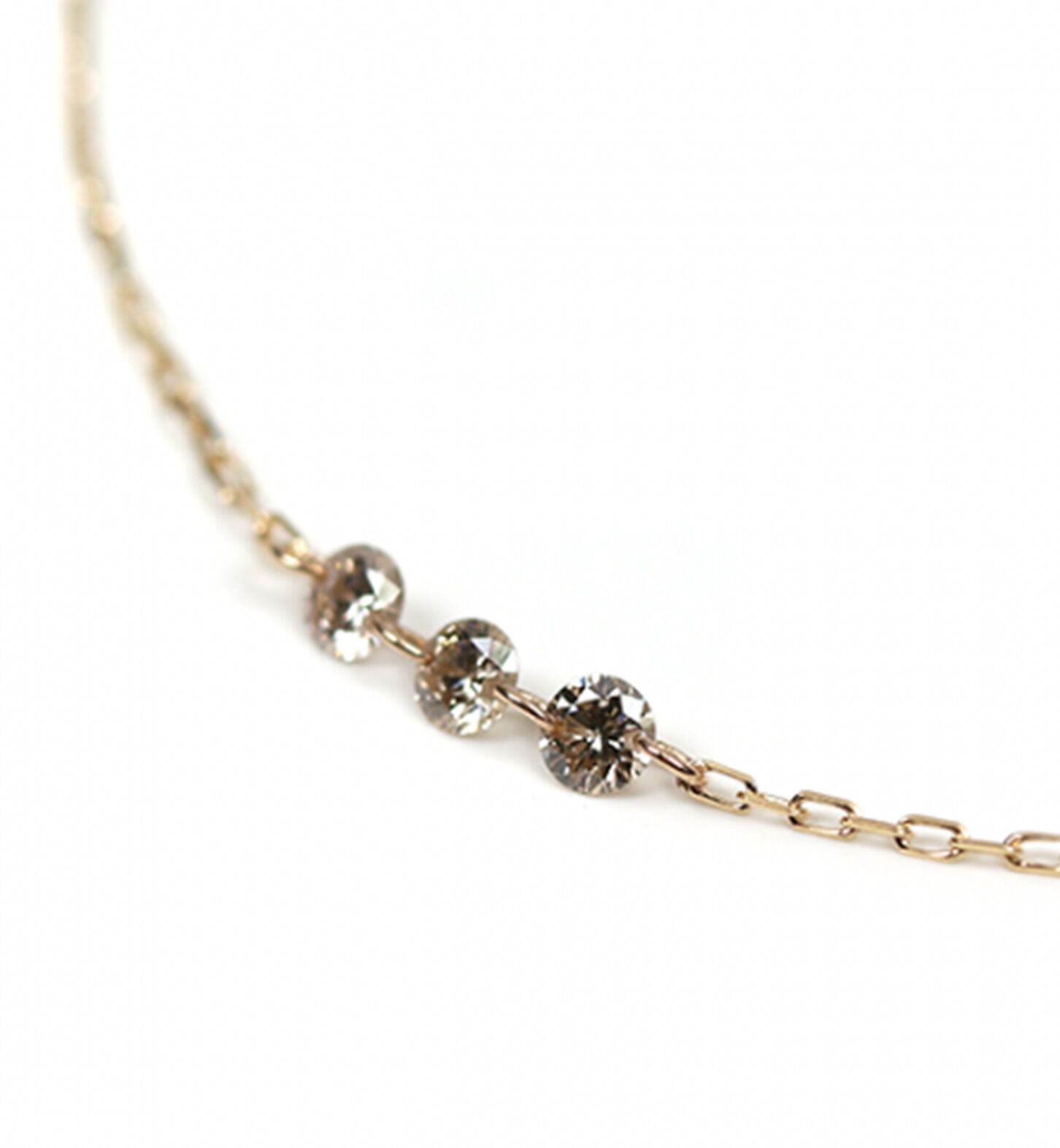  「シャンパンダイヤモンド 0.164ct ブレスレット | K10YG 〈ヌーディ―〉」|ブレスレット・バングル|