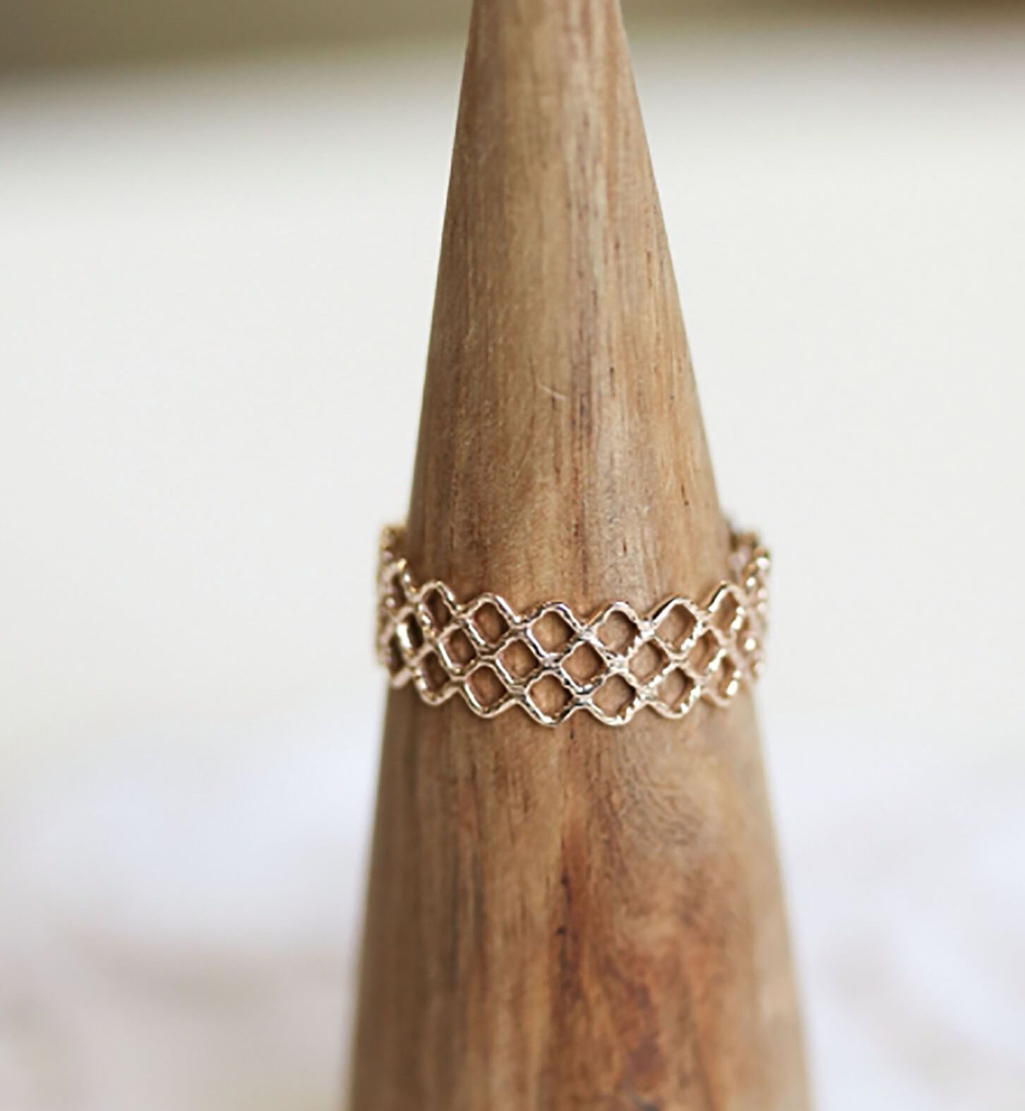  「ゴールド メッシュ リング | K10YG」|リング|