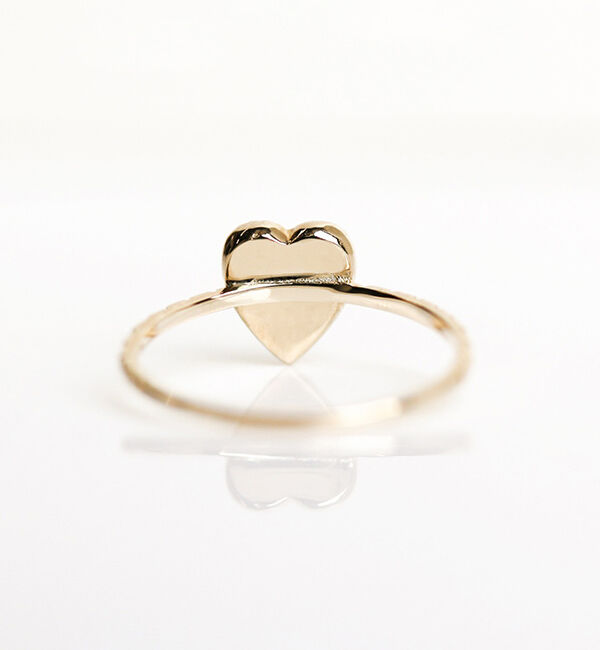  「ダイヤモンド ハート リング | K10YG」|リング|