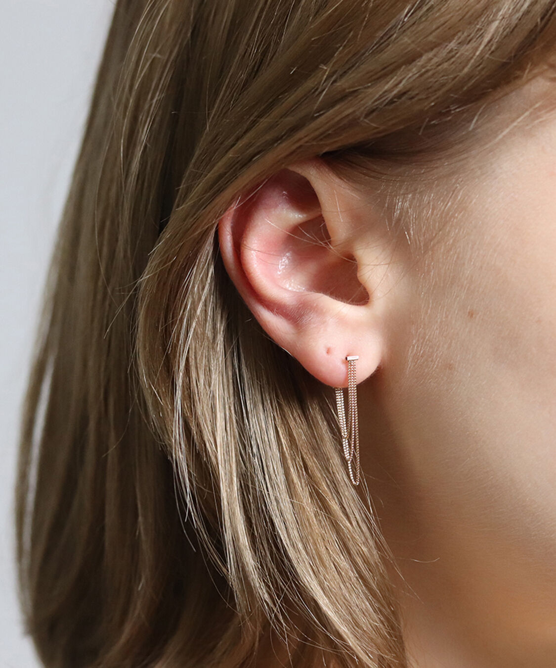  「ゴールド ベネチアンチェーン ピアス | K10YG」|ピアス|