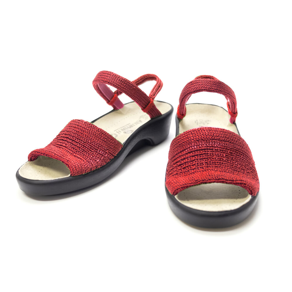 BACKYARD FAMILY「アルコペディコ 通販 クラシックライン SHARP シャープ サンダル レディース ぺたんこ 軽い」|サンダル|レッド1