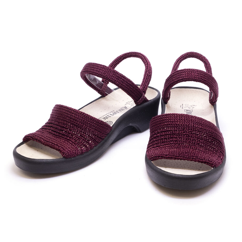 BACKYARD FAMILY「アルコペディコ 通販 クラシックライン SHARP シャープ サンダル レディース ぺたんこ 軽い」|サンダル|レッド2