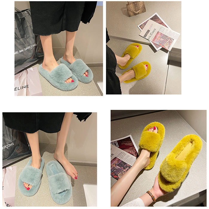 BACKYARD FAMILY「もこもこ スリッパ 通販 ルームシューズ ルームスリッパ 秋 冬用 前開きスリッパ ルームサンダル」|ルームシューズ|