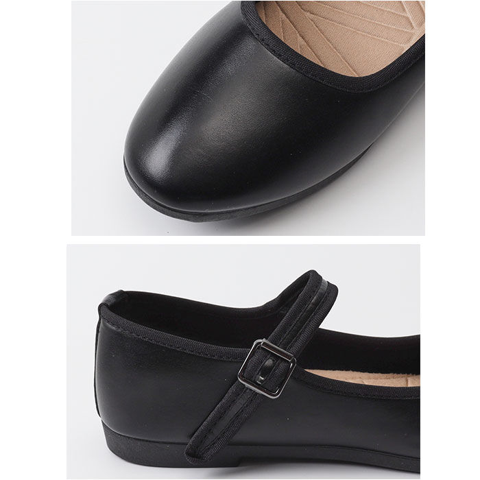 BACKYARD FAMILY「ストラップ パンプス ローヒール 通販 フラットシューズ フラットパンプス レディース 靴 合皮」|パンプス|