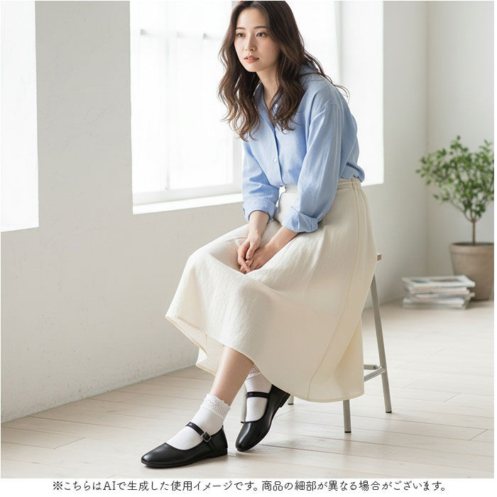 BACKYARD FAMILY「ストラップ パンプス ローヒール 通販 フラットシューズ フラットパンプス レディース 靴 合皮」|パンプス|