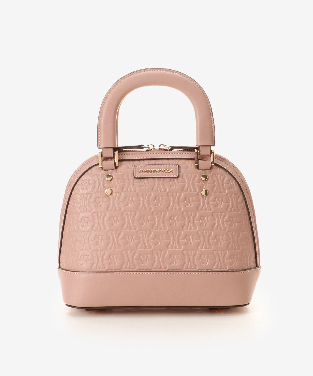 Samantha Vega「エンボスポイントステッチショルダーバッグ」|ショルダー・メッセンジャー|ﾋﾟﾝｸﾍﾞｰｼﾞｭ