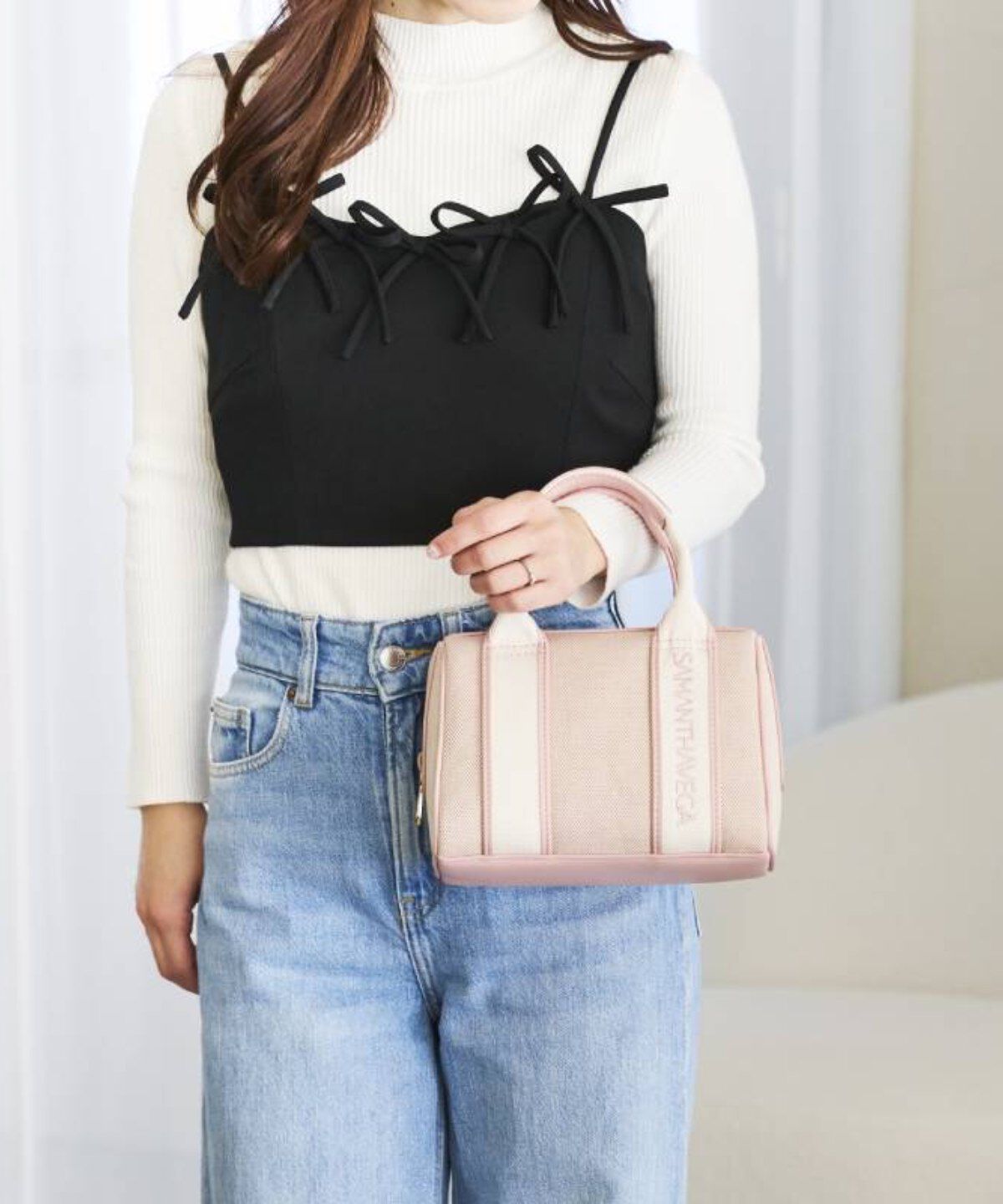 Samantha Vega「ロゴテープミニボストンバッグ」|ボストンバッグ|