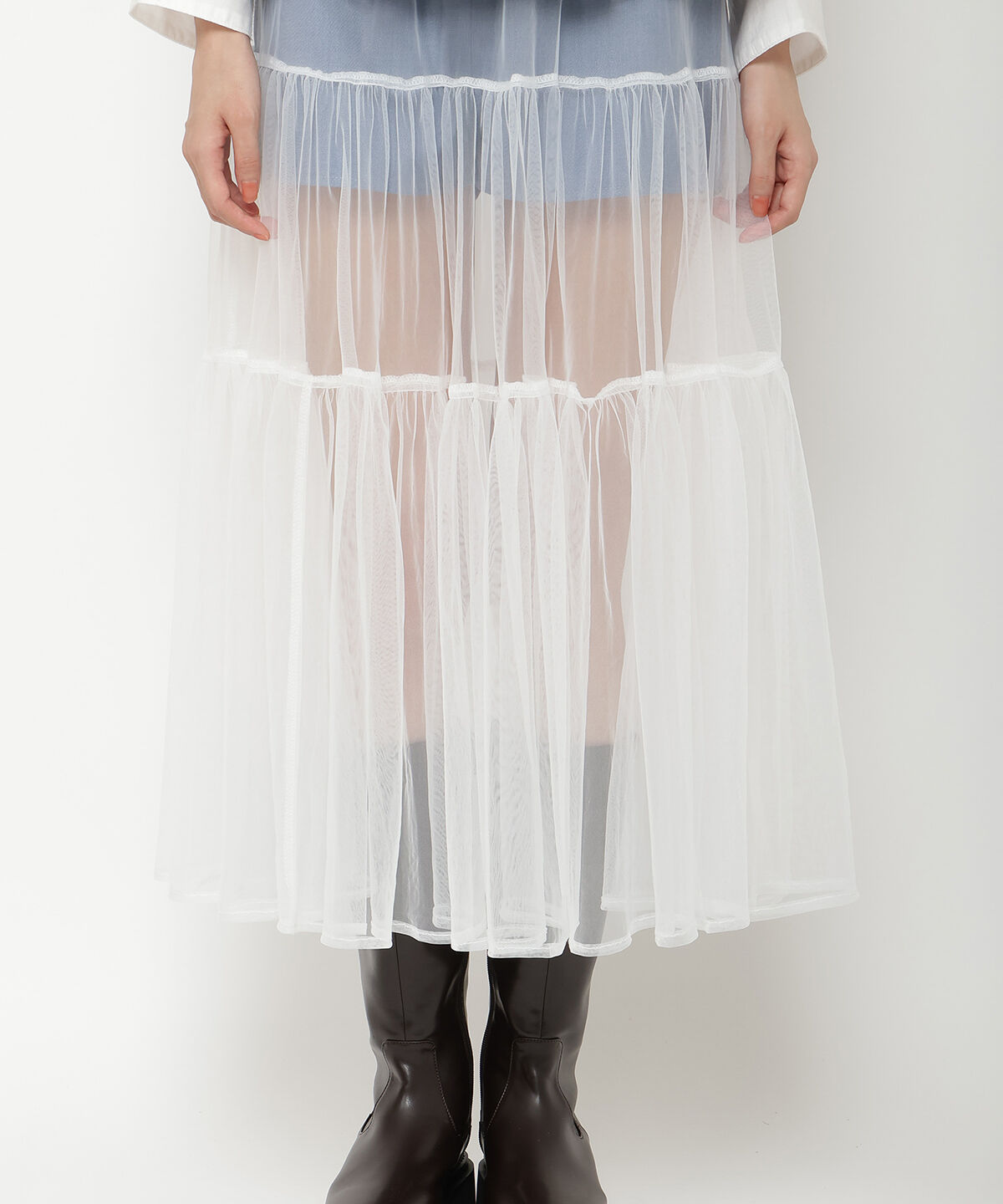 REDYAZEL「シャツドッキングベアワンピース」|ワンピース|