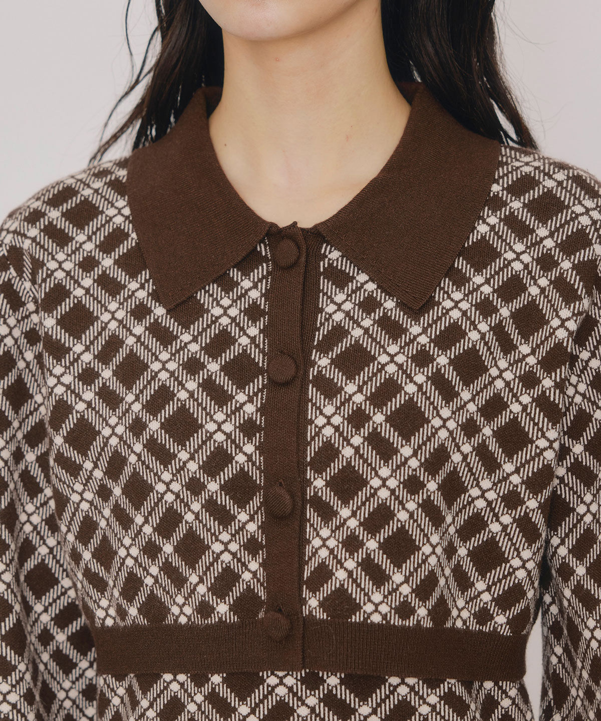 REDYAZEL「ｸﾗｼｶﾙﾆｯﾄｶｰﾃﾞｨｶﾞﾝ&times;ｷｬﾐｿｰﾙﾆｯﾄﾜﾝﾋﾟｰｽｾ  」|ワンピース|