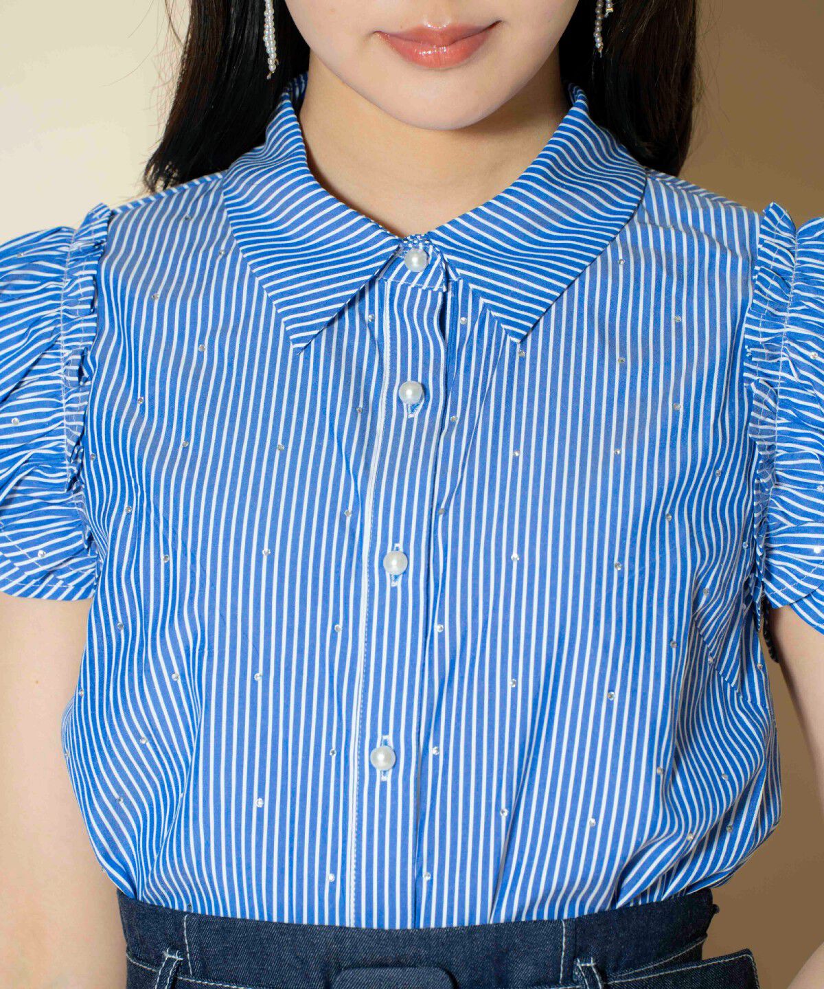 WILLSELECTION「キラキラビジューブラウス」|シャツ・ブラウス|