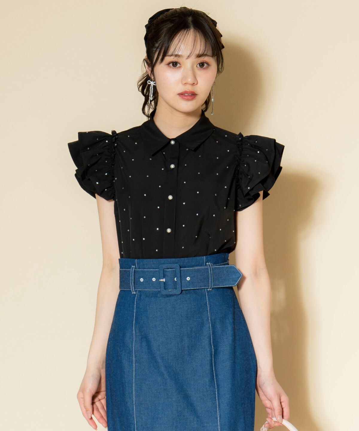 WILLSELECTION「キラキラビジューブラウス」|シャツ・ブラウス|