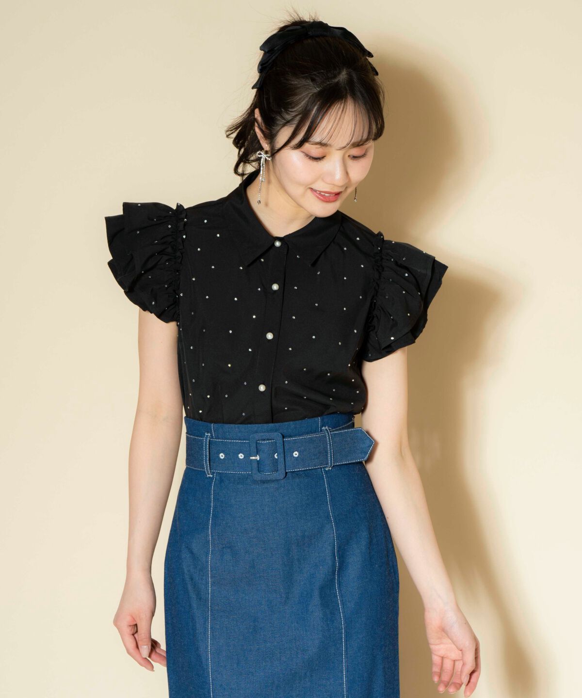 WILLSELECTION「キラキラビジューブラウス」|シャツ・ブラウス|