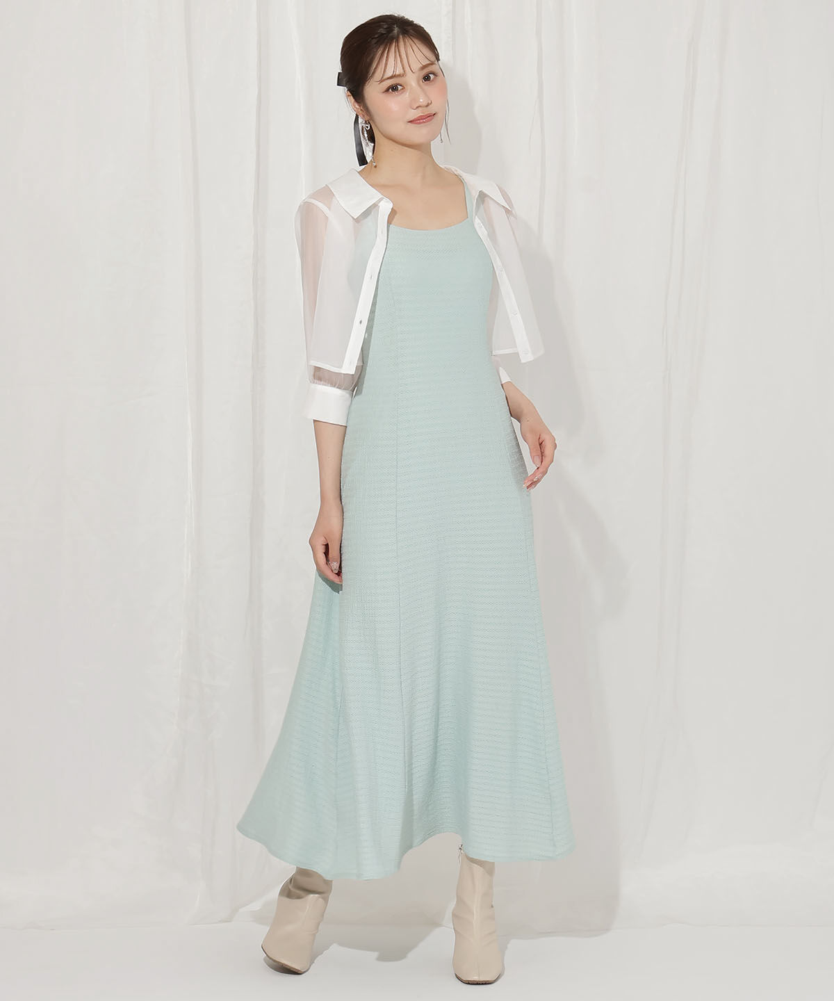 WILLSELECTION「シアーブラウス&times;カットソーマーメイドワンピース」|ワンピース|