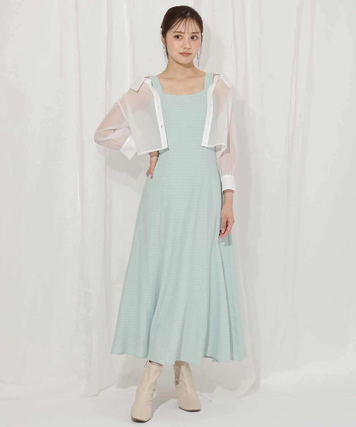 WILLSELECTION「シアーブラウス&times;カットソーマーメイドワンピース」|ワンピース|