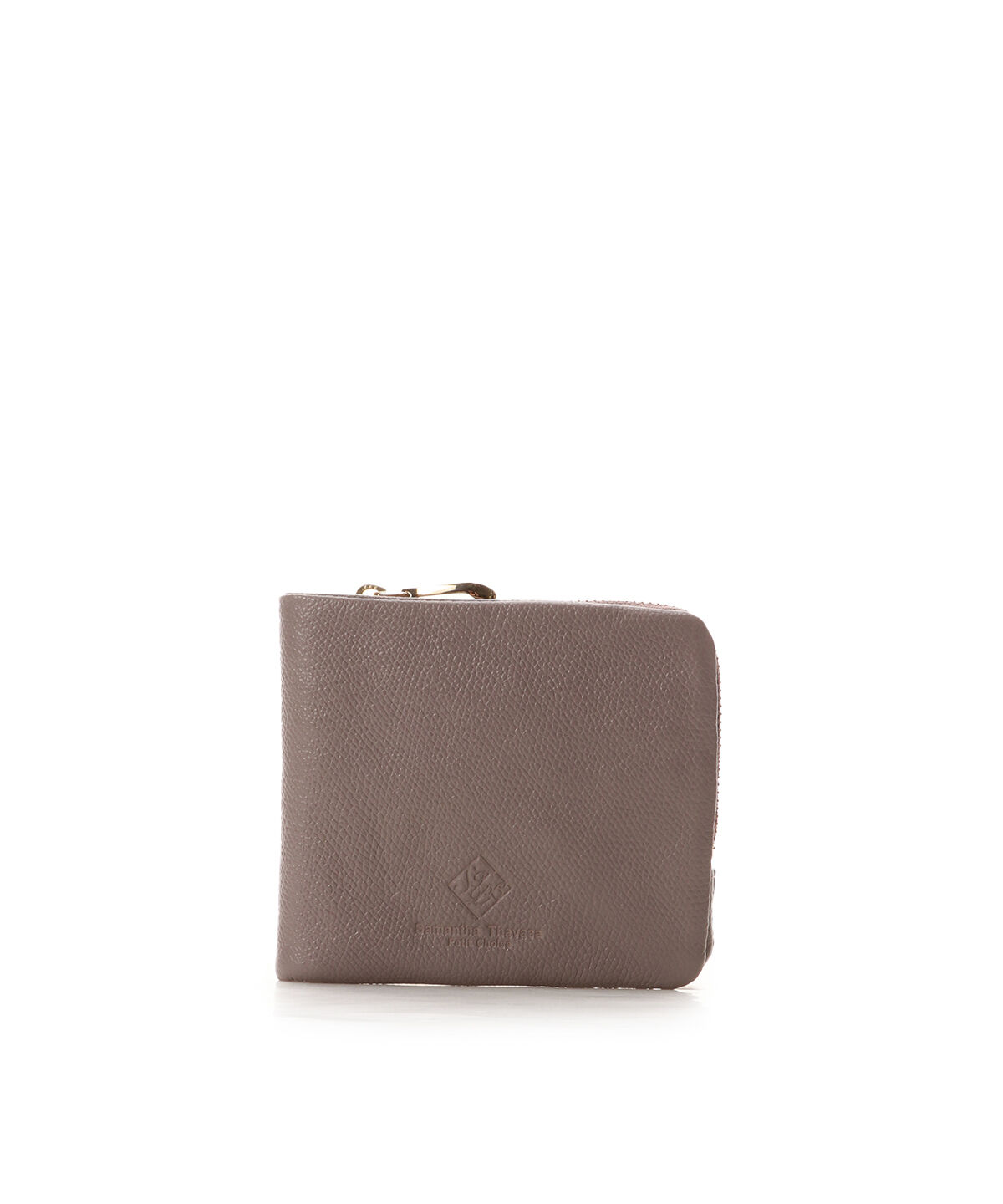 Samantha Thavasa Petit Choice「スクエアモチーフソフトレザー 折財布」|財布|グレージュ