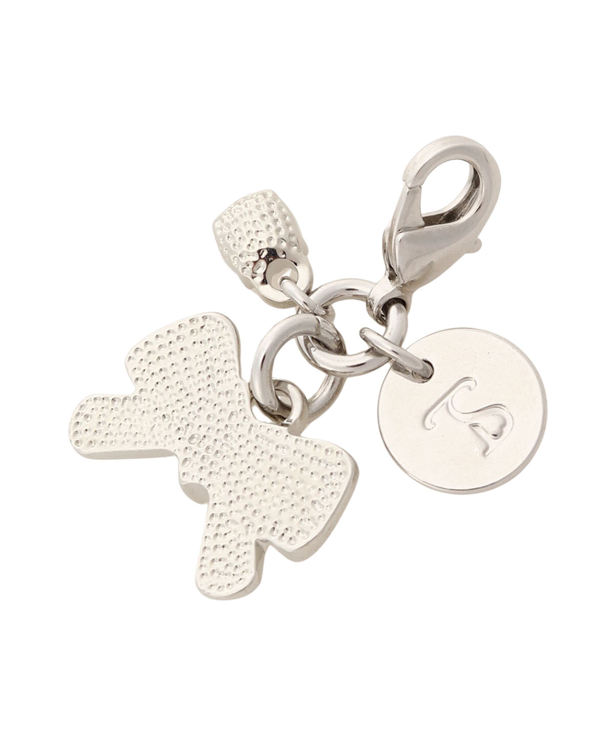 Samantha Thavasa Petit Choice「リボン&times;ハートストーン ファスナーチャーム」|チャーム・キーホルダー|