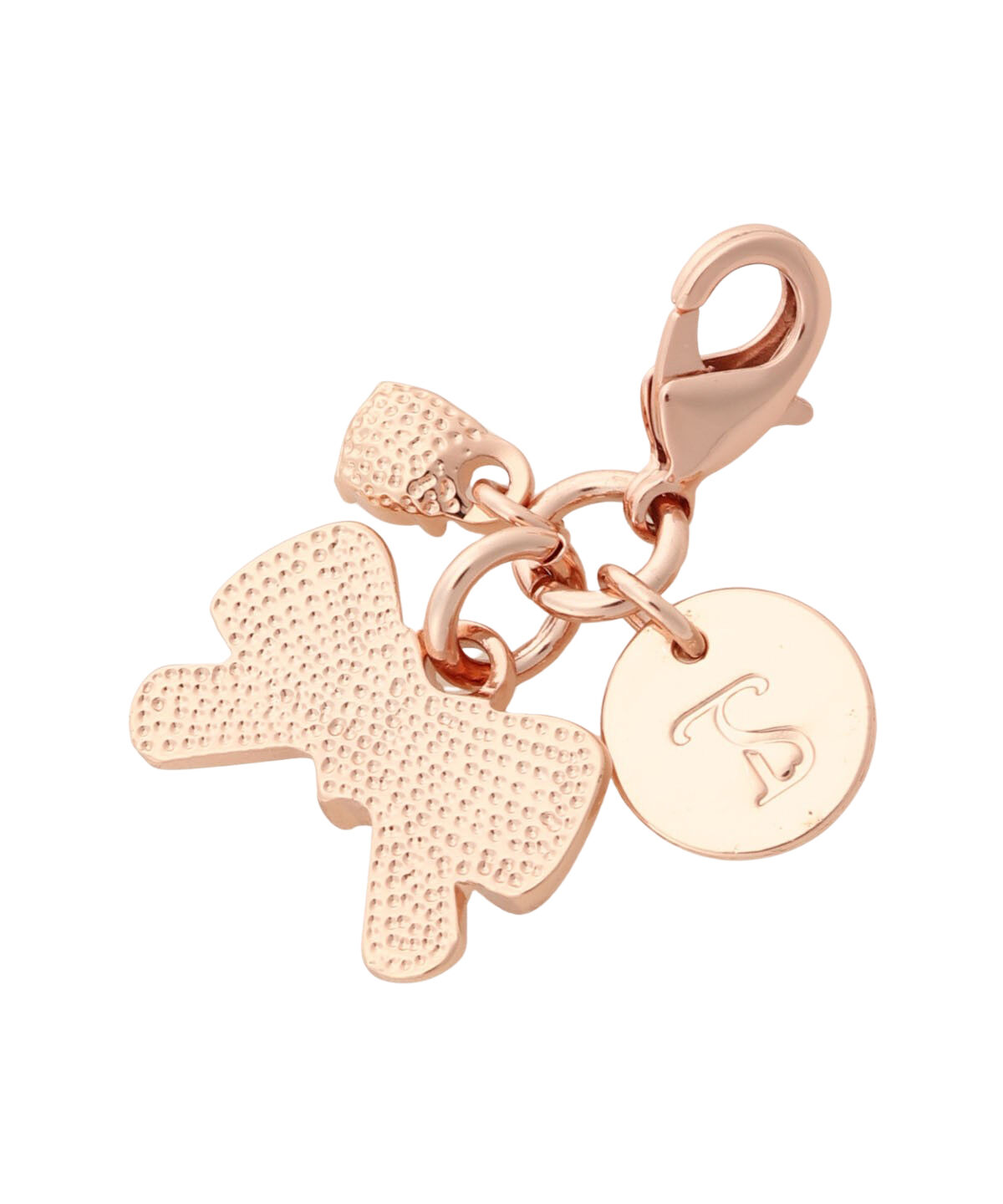 Samantha Thavasa Petit Choice「リボン&times;ハートストーン ファスナーチャーム」|チャーム・キーホルダー|