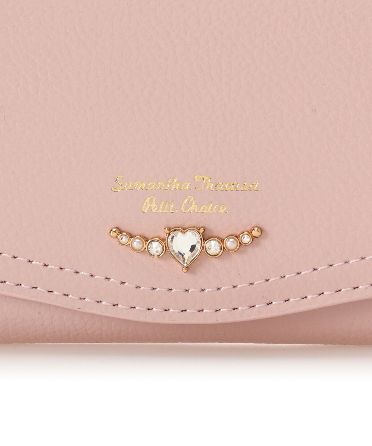 Samantha Thavasa Petit Choice「「20th anniversary Collection」クリアハートビジュー 折財布」|財布|