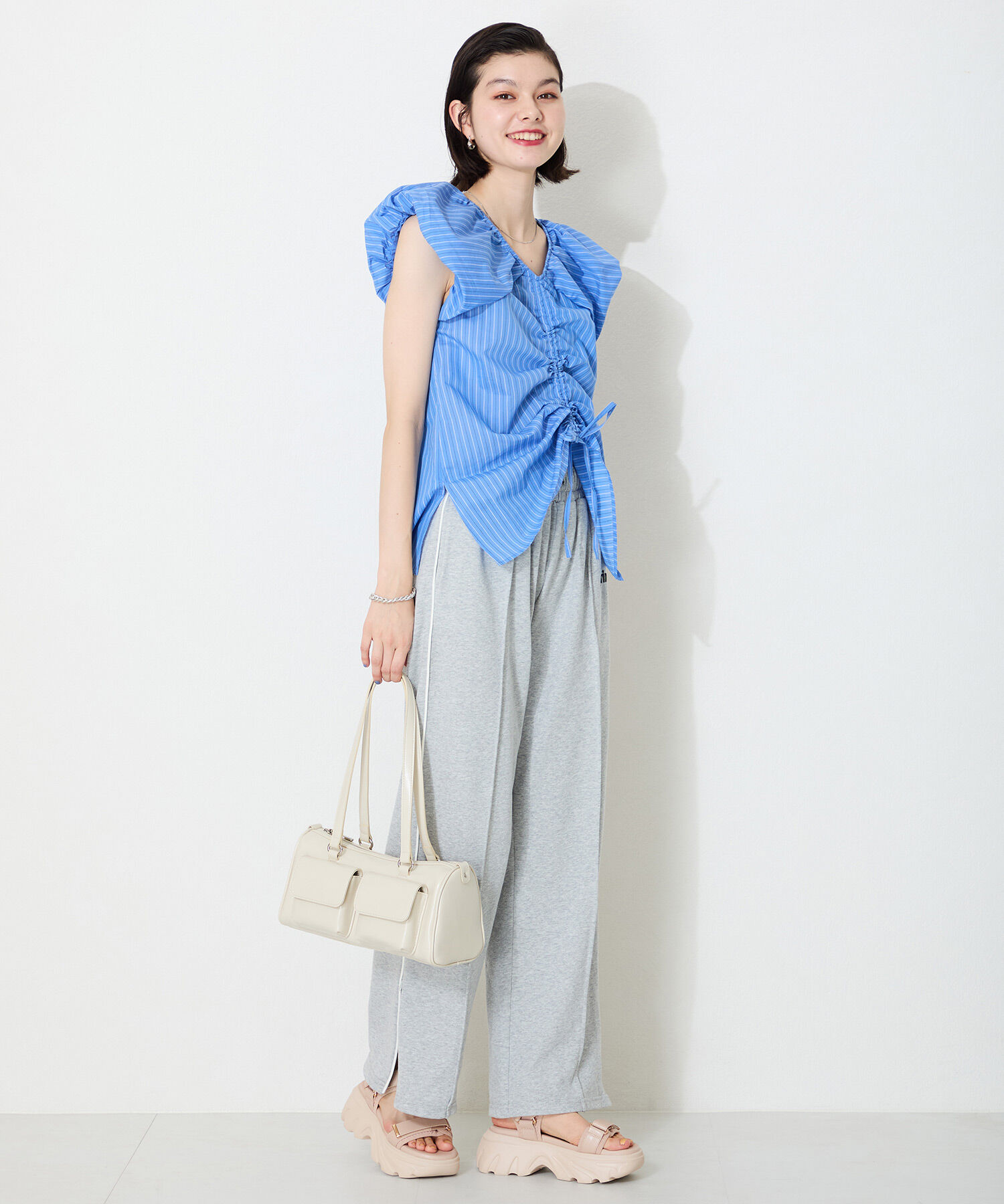 ORiental TRaffic「【トレンド】●2025春夏新作●ボリュームソールベルトスポサン/51212 サンダル 厚底 人気 売れてる」|サンダル|