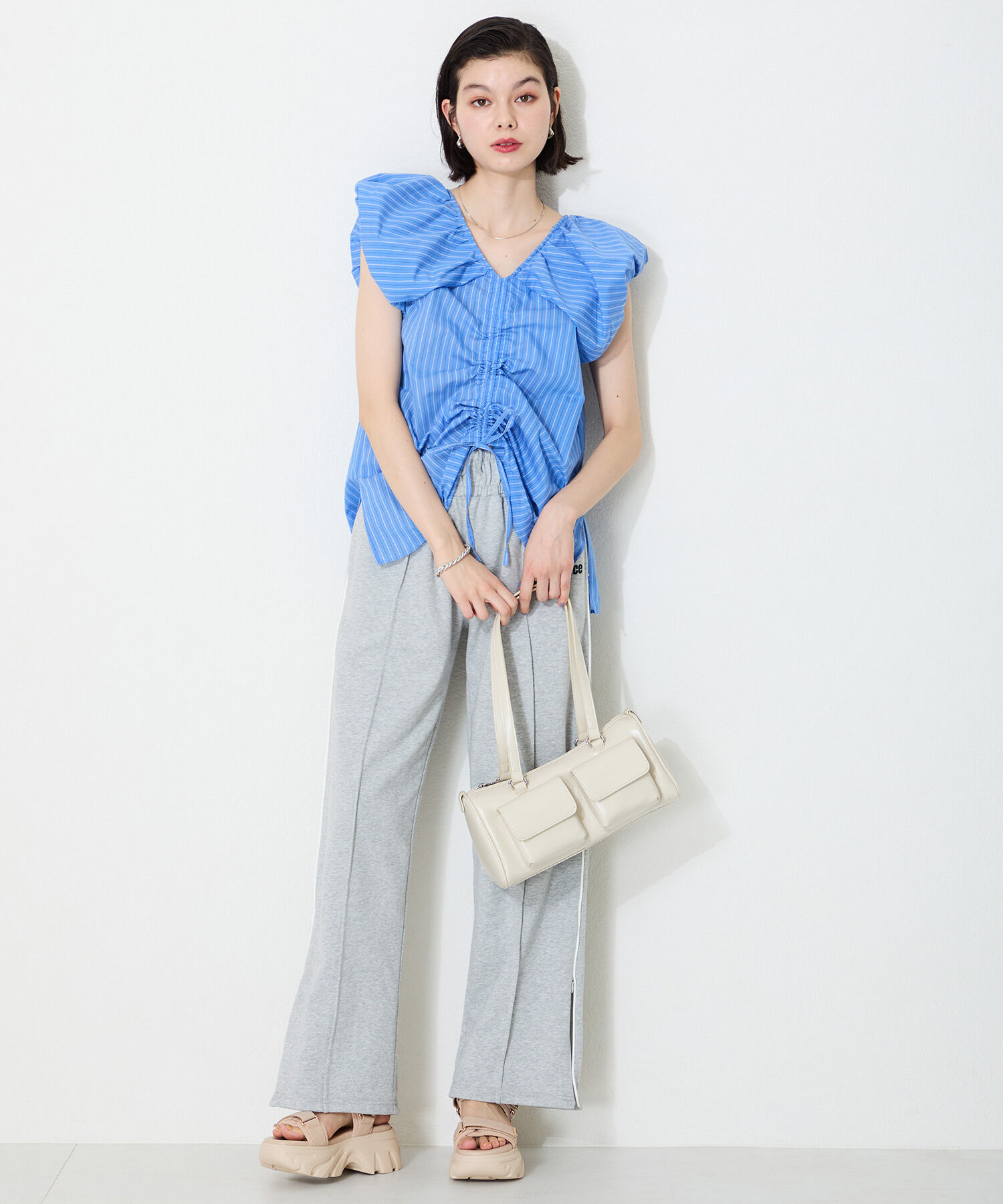 ORiental TRaffic「【トレンド】●2025春夏新作●ボリュームソールベルトスポサン/51212 サンダル 厚底 人気 売れてる」|サンダル|