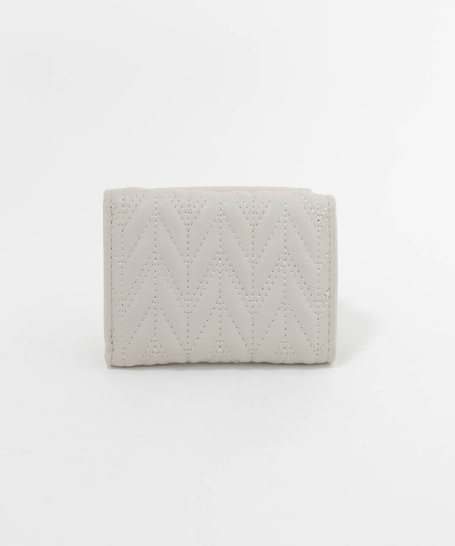  「ビジューモノグラムリボン三つ折りウォレット」|財布|