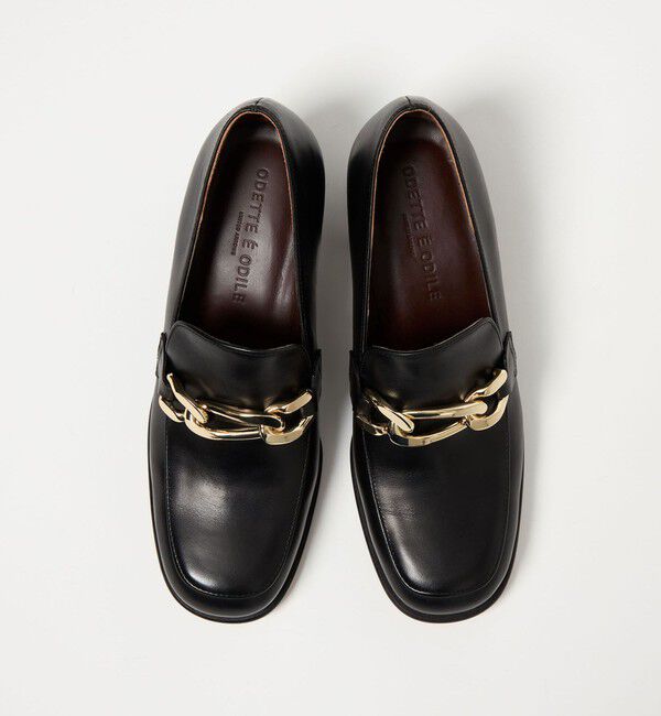 ODETTE E ODILE「チェーンヒールアップローファーパンプス55&uarr;」|パンプス|