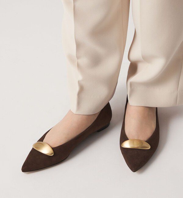 ODETTE E ODILE「オーバルメタル フラット10&uarr;」|パンプス|