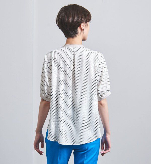 UNITED ARROWS「バイカラーパイピング ショートスリーブ ブラウス」|シャツ・ブラウス|