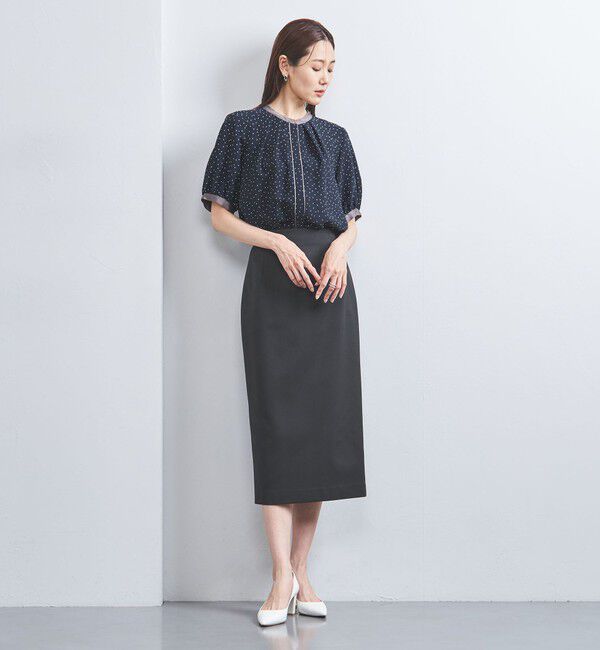 UNITED ARROWS「バイカラーパイピング ショートスリーブ ブラウス」|シャツ・ブラウス|