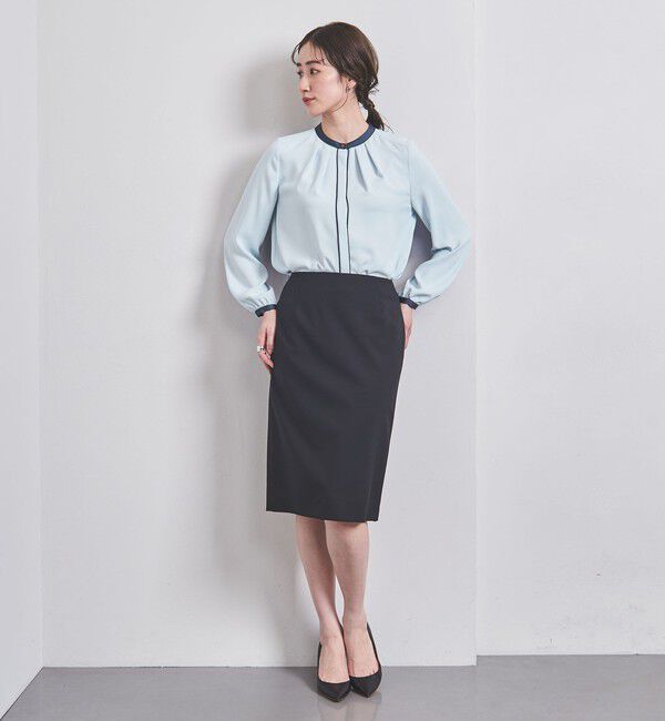 UNITED ARROWS「バイカラー パイピング ブラウス」|シャツ・ブラウス|