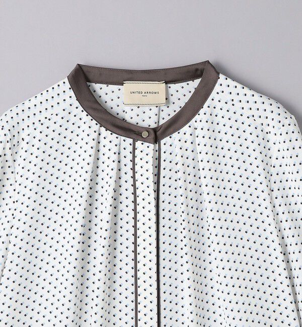 UNITED ARROWS「バイカラー パイピング ブラウス」|シャツ・ブラウス|