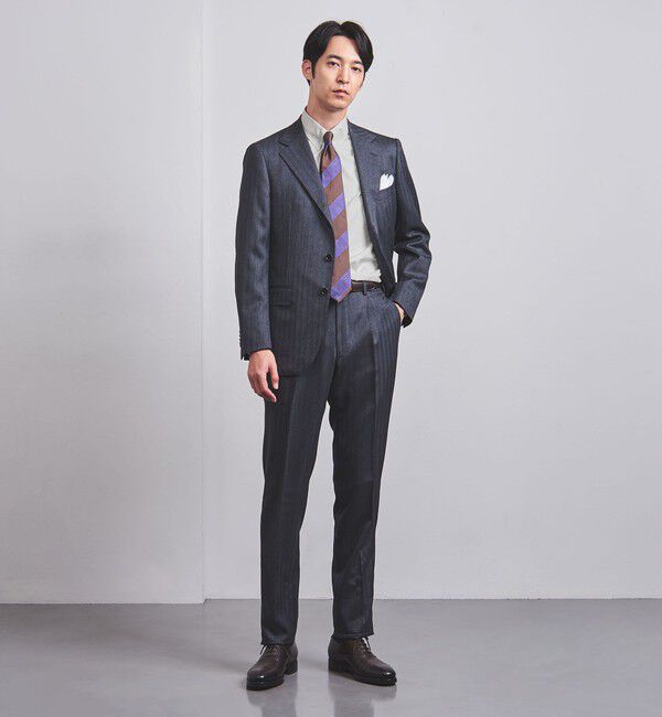 UNITED ARROWS「LEGGIUNO/グレーストライプ タブカラーシャツ」|シャツ・ブラウス|