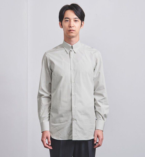UNITED ARROWS「LEGGIUNO/グレーストライプ タブカラーシャツ」|シャツ・ブラウス|
