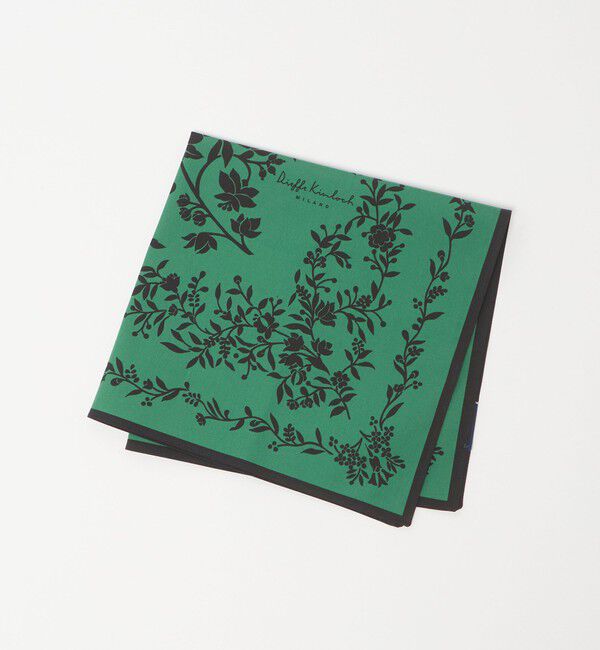 UNITED ARROWS「＜Dieffe Kinloch＞BK CLAVEL BLOSSOM/ハンカチ」|ハンカチ|DK.GREEN