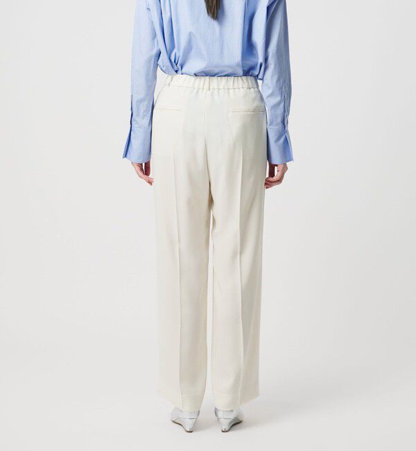 UNITED ARROWS「P 2タック ワイドパンツ WHITE ‐ウォッシャブル‐」|スラックス|