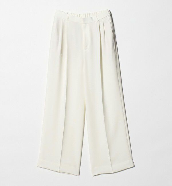UNITED ARROWS「P 2タック ワイドパンツ WHITE ‐ウォッシャブル‐」|スラックス|