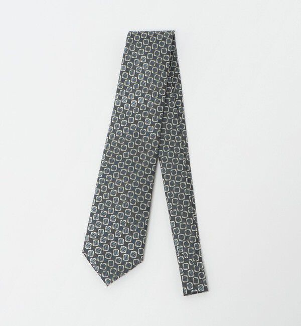 UNITED ARROWS「スクエア ジャガード ネクタイ」|ネクタイ・蝶ネクタイ|DK.GRAY