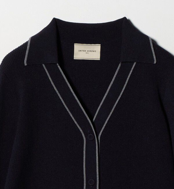 UNITED ARROWS「スキッパー リブカーディガン ‐ウォッシャブル‐」|カーディガン|